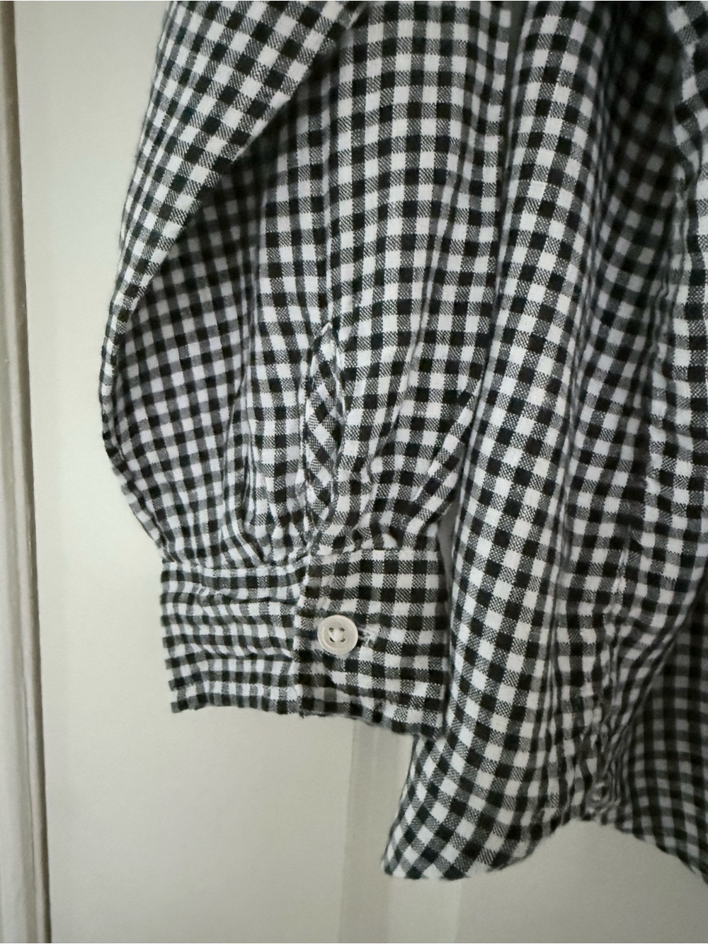 J. Jill Love Linen Gingham Plaid Button Up Top Coastal Lagenlook Academia L - Picture 6 of 6